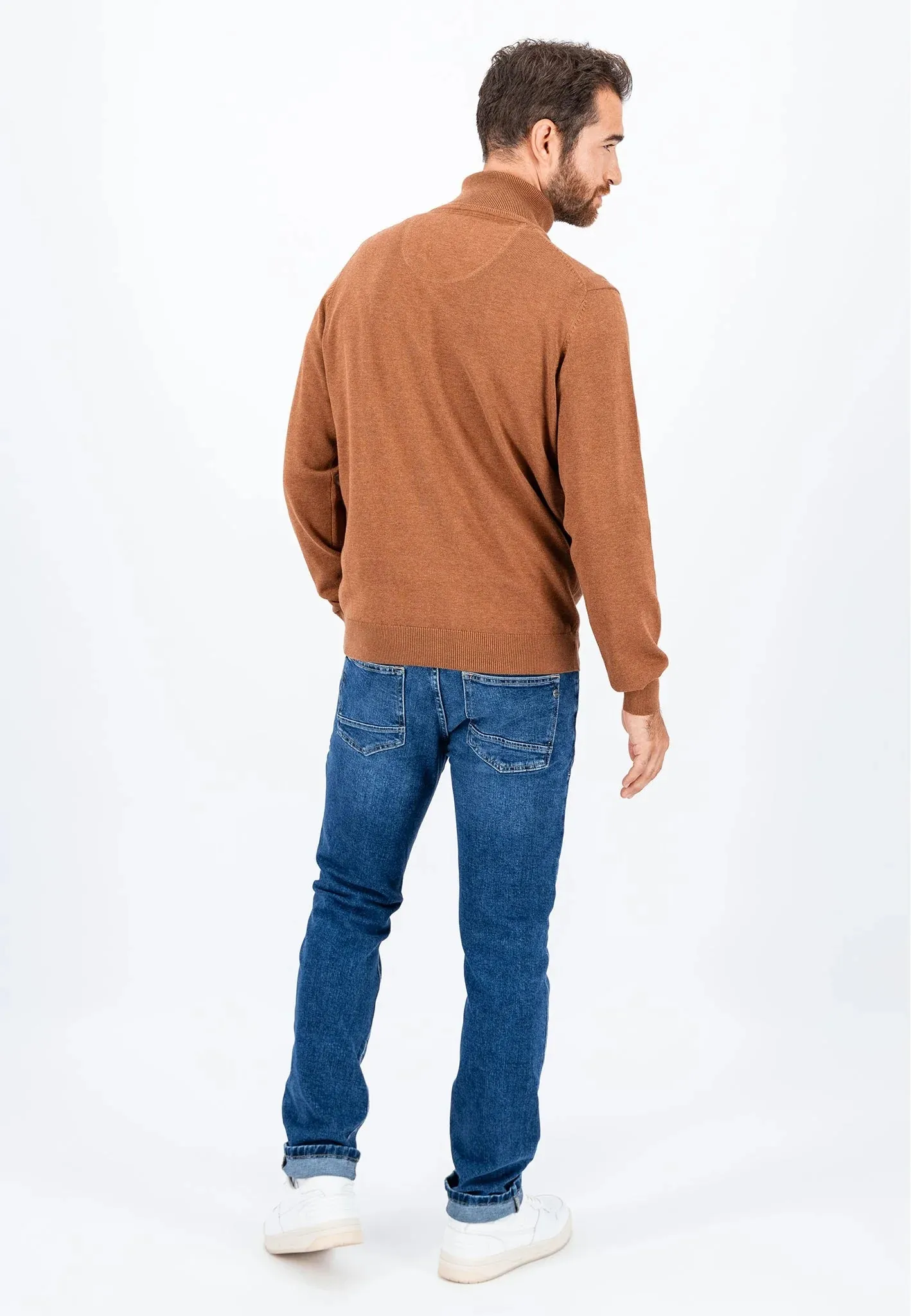 FYNCH HATTON Turtle Neck Cotton Sweater - Men's – Hazel