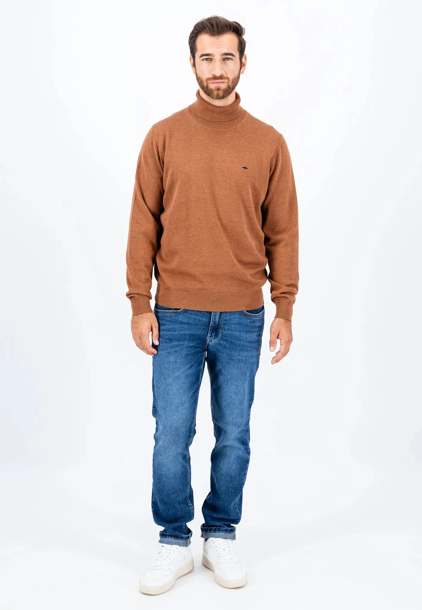 FYNCH HATTON Turtle Neck Cotton Sweater - Men's – Hazel