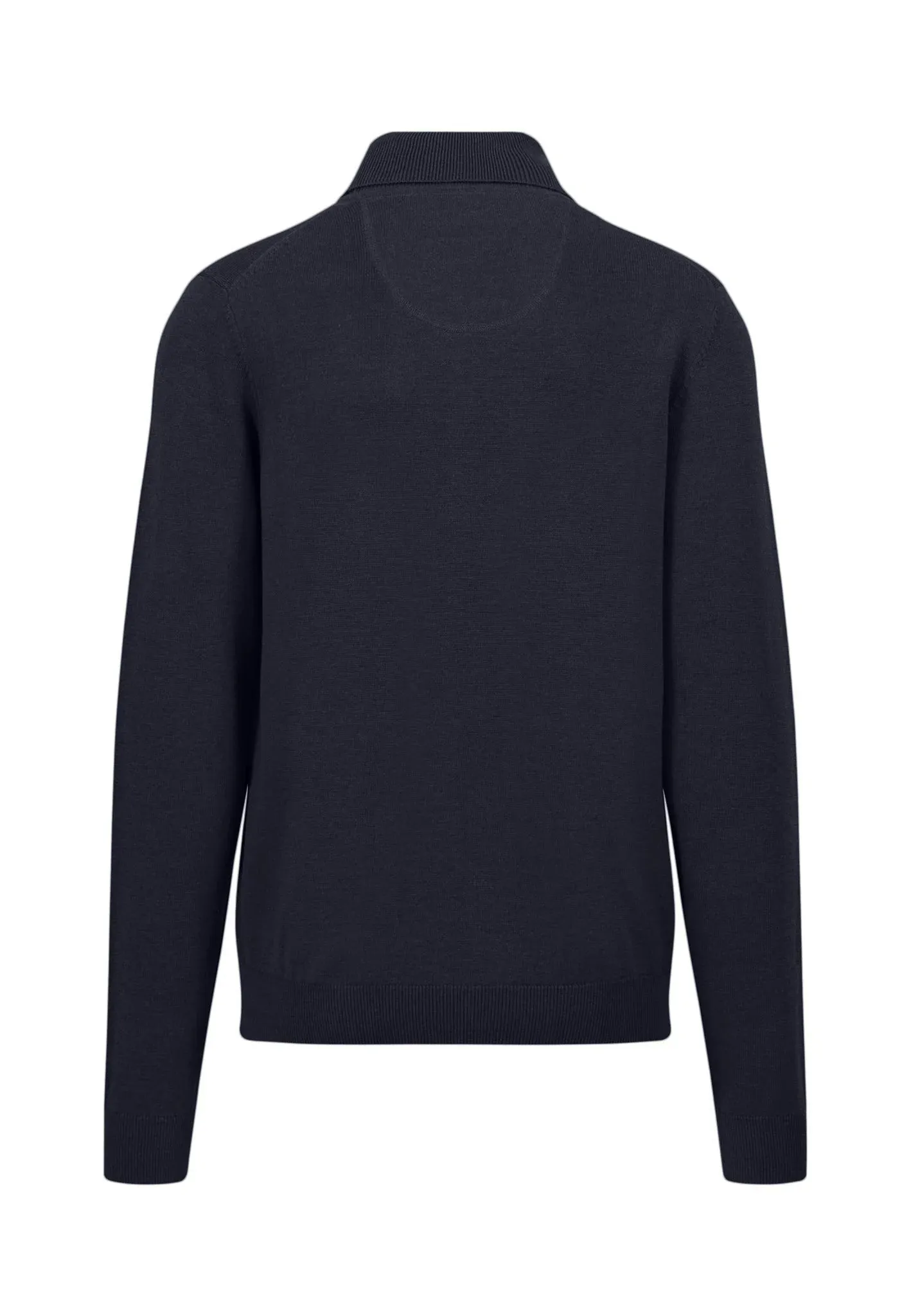 FYNCH HATTON Turtle Neck Cotton Sweater - Men's – Navy