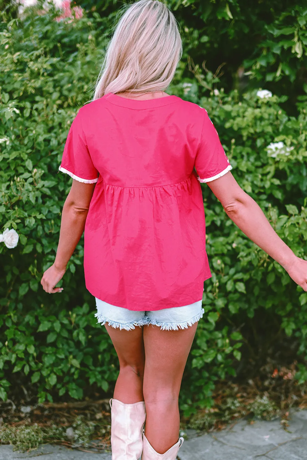 Geometric Embroidered Blouse
