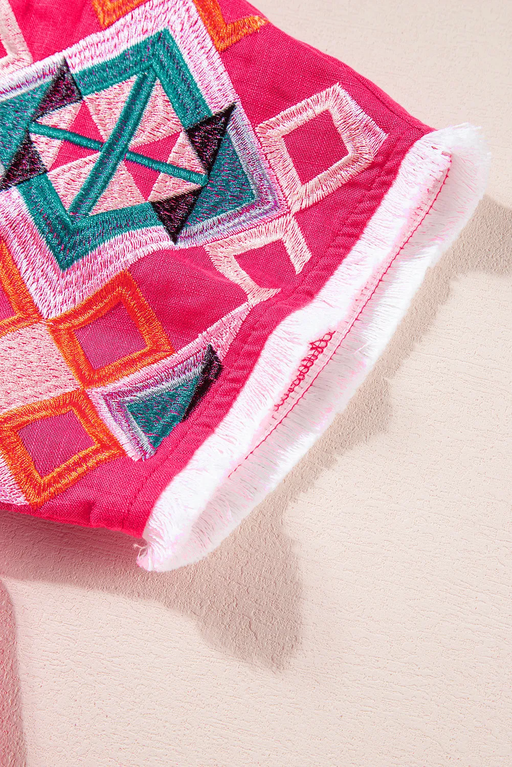 Geometric Embroidered Blouse