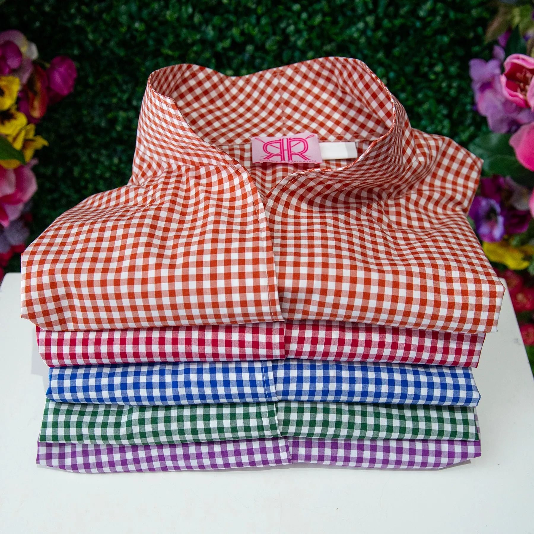 Gingham Cap Sleeve Popover