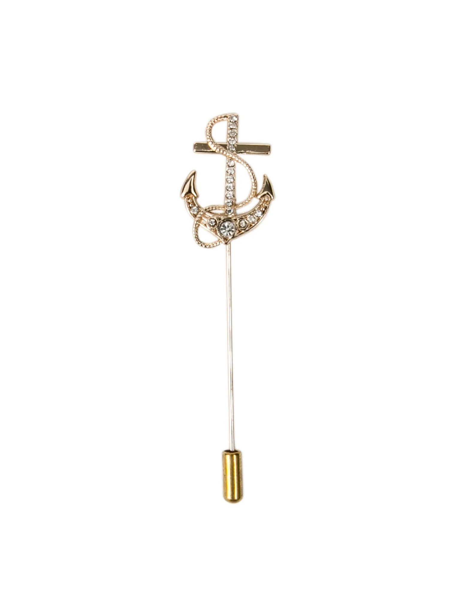 Golden Marine Anchor Lapel Pin