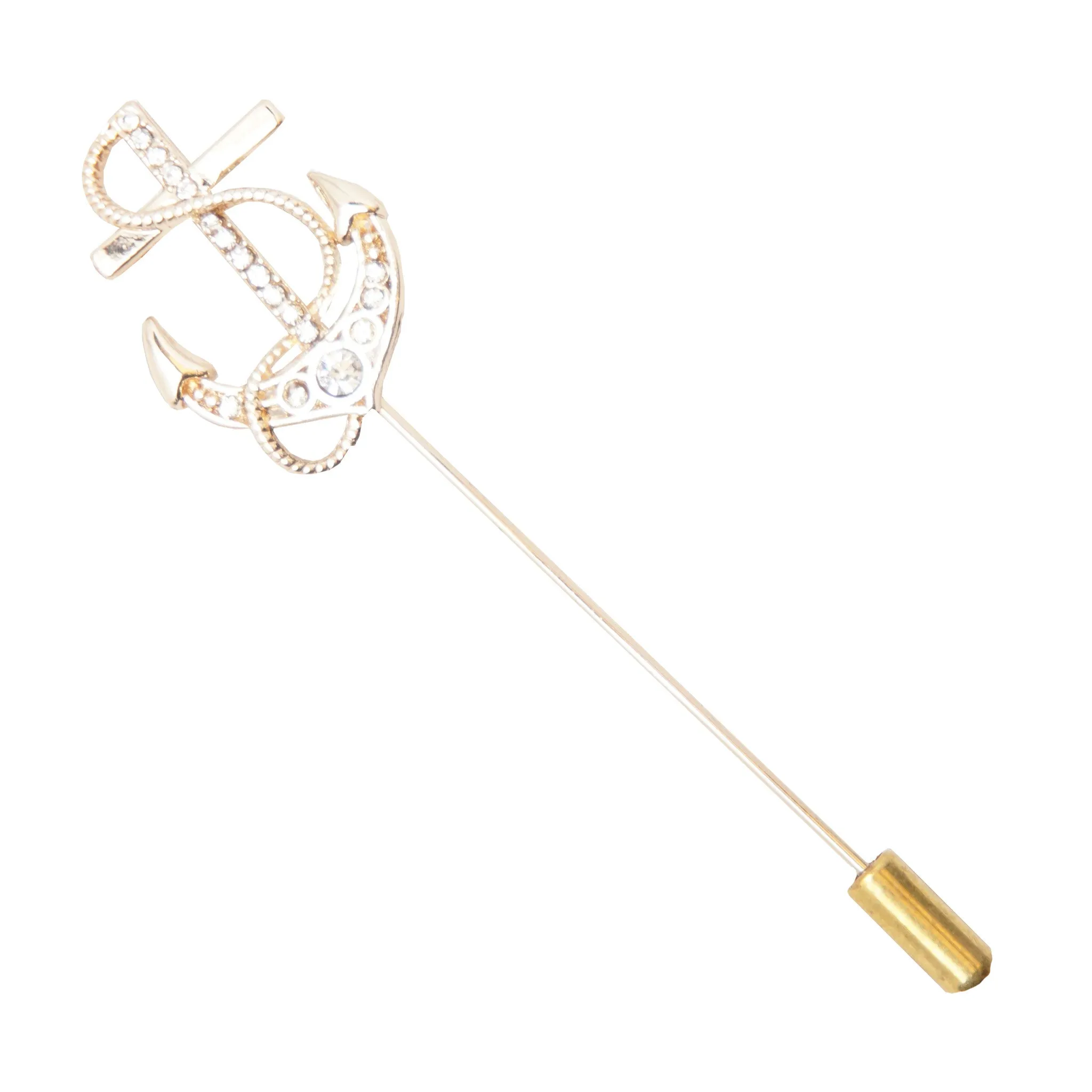 Golden Marine Anchor Lapel Pin