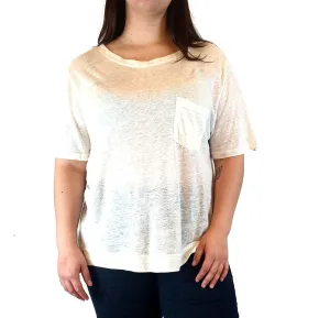 Gorman 100% linen white tee shirt size 16