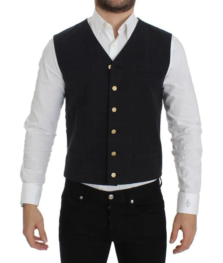 Gray cotton slim fit blazer