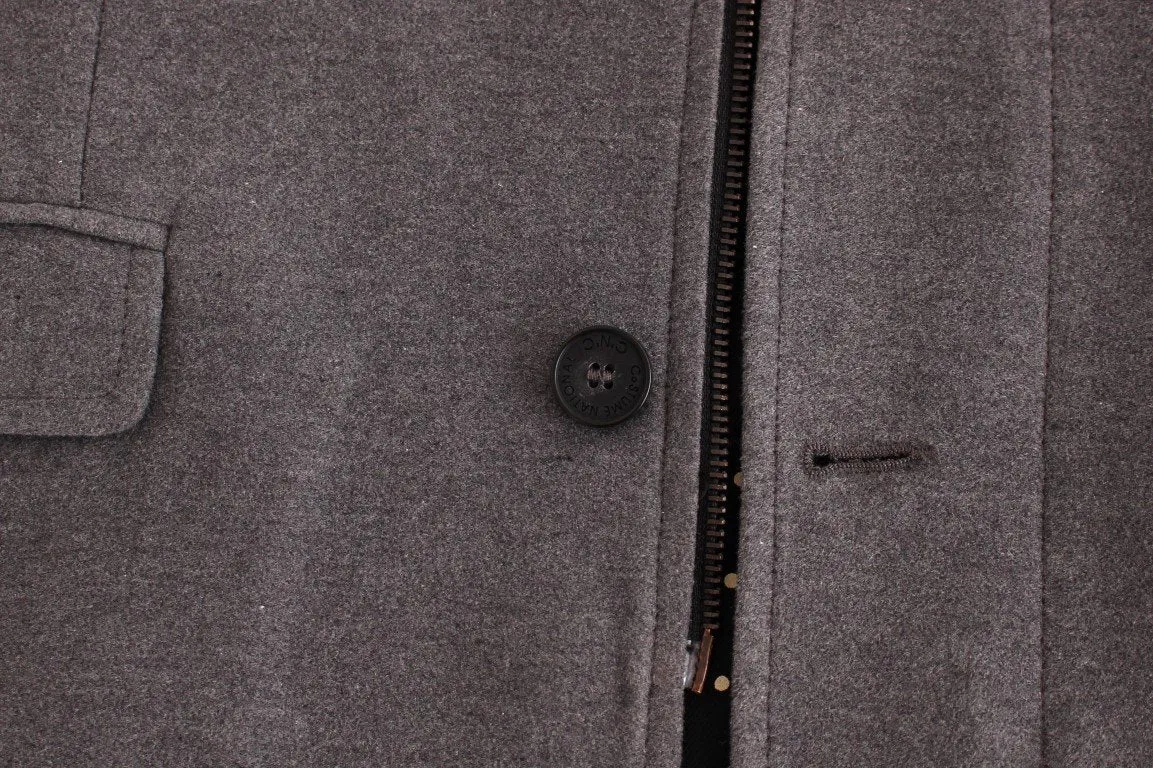 Gray jacket cotton blazer