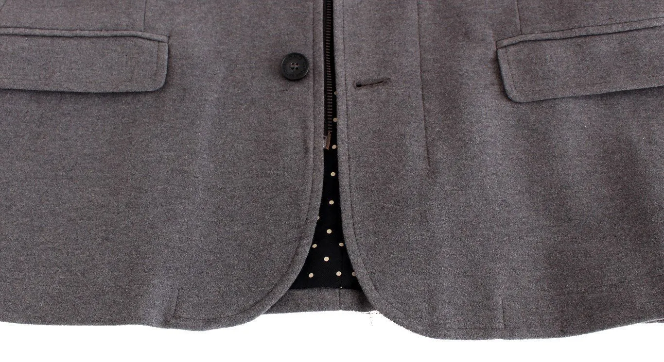 Gray jacket cotton blazer