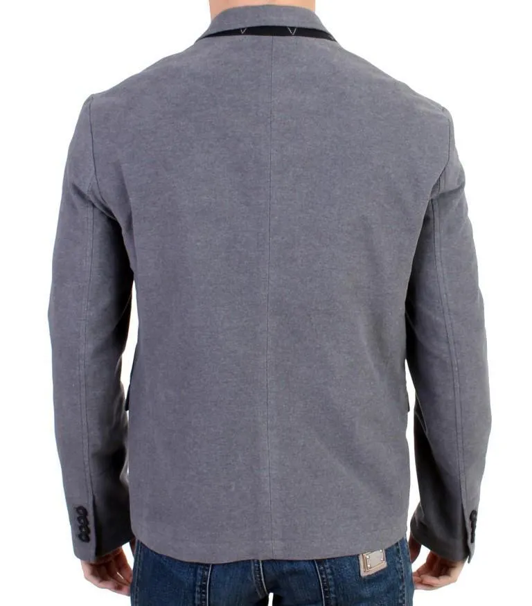 Gray jacket cotton blazer