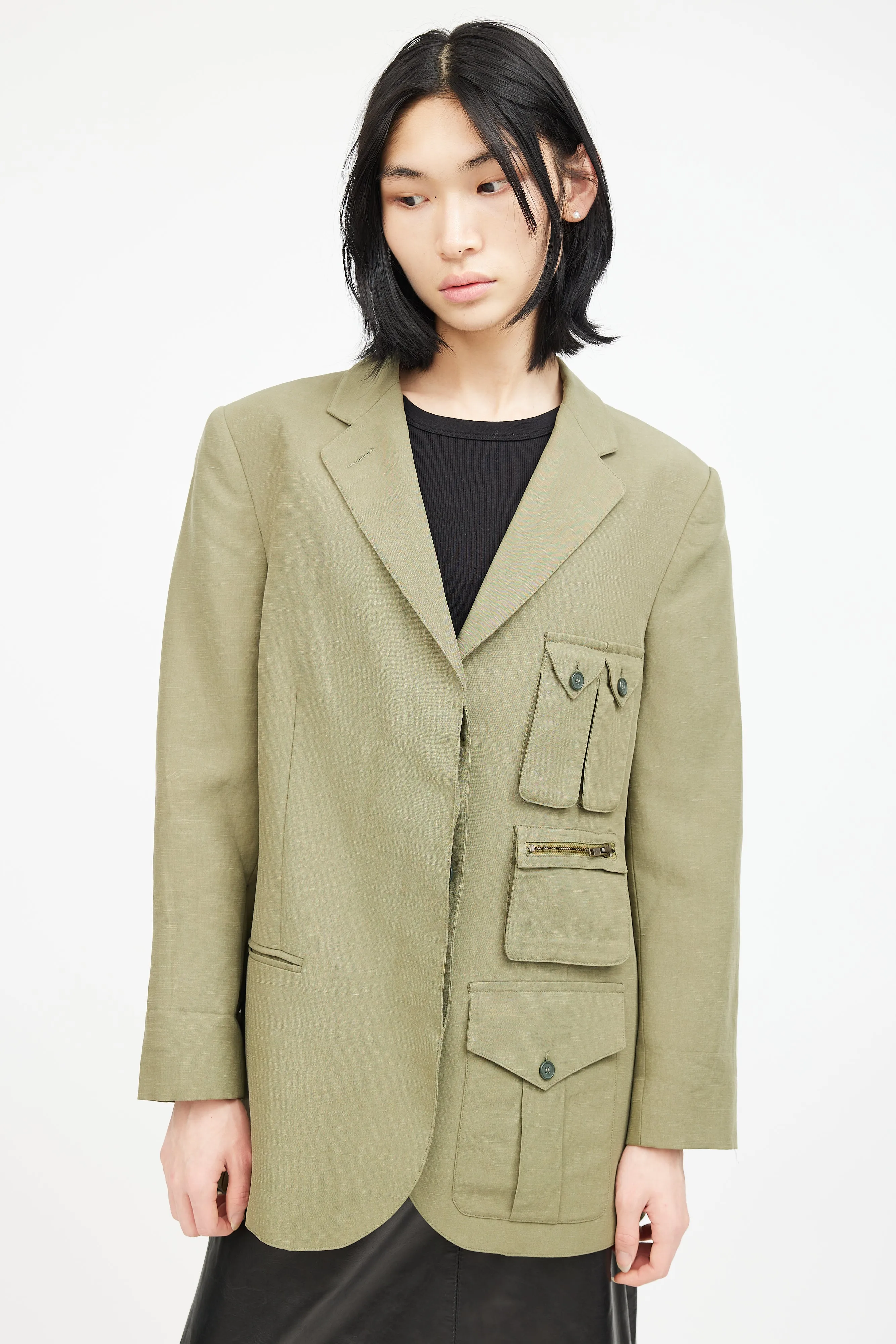 Green Cargo Blazer