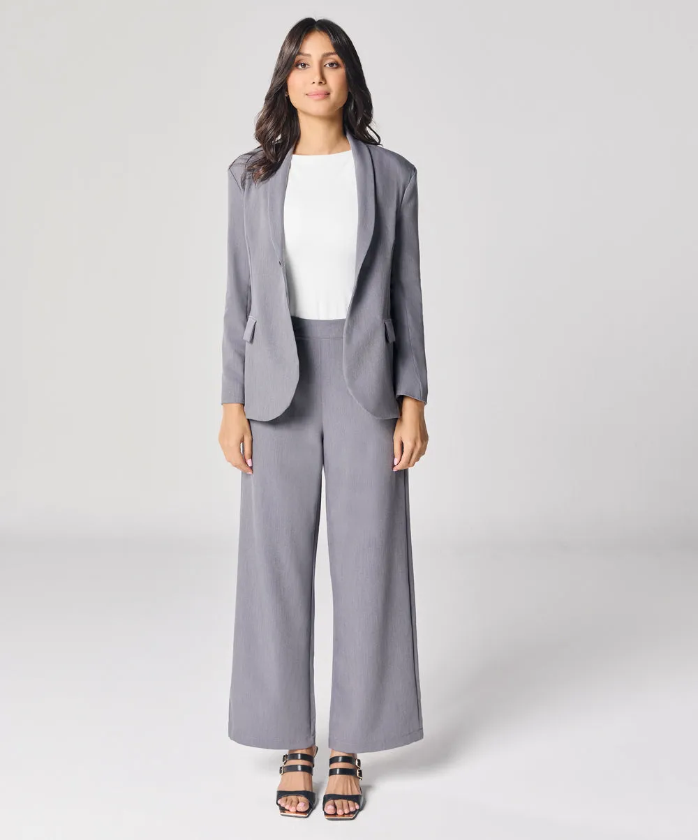 Grey Flared Formal Pant