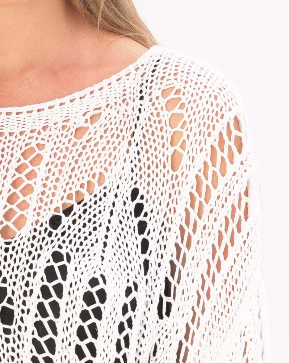 Handmade Fishnet Long Sleeve Shirt