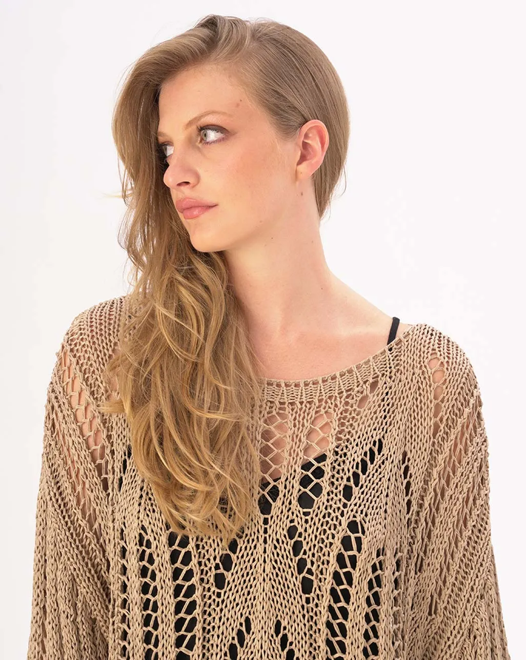 Handmade Fishnet Long Sleeve Shirt