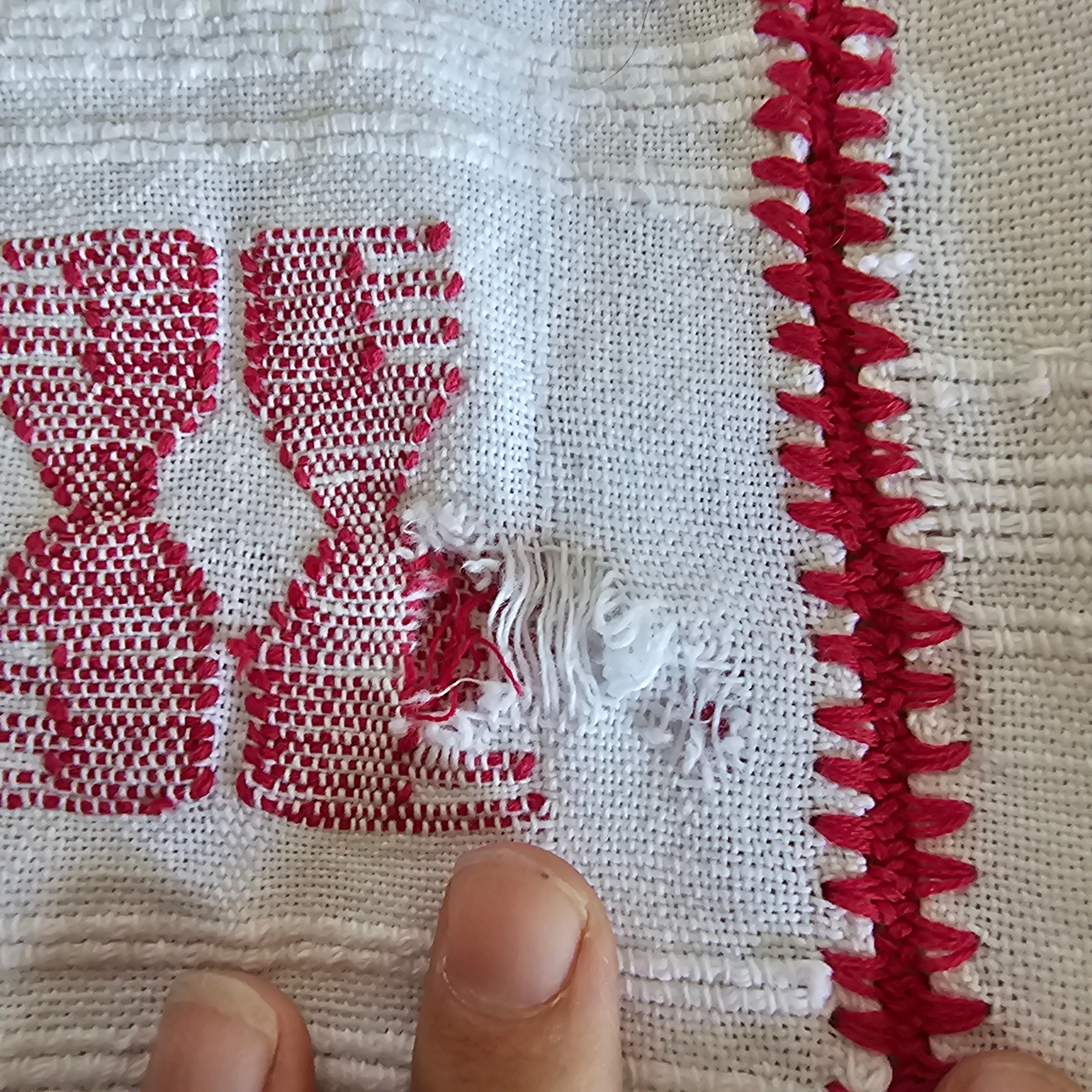 Handwoven cotton embroidered tunic Traditional Artisan made. S/M