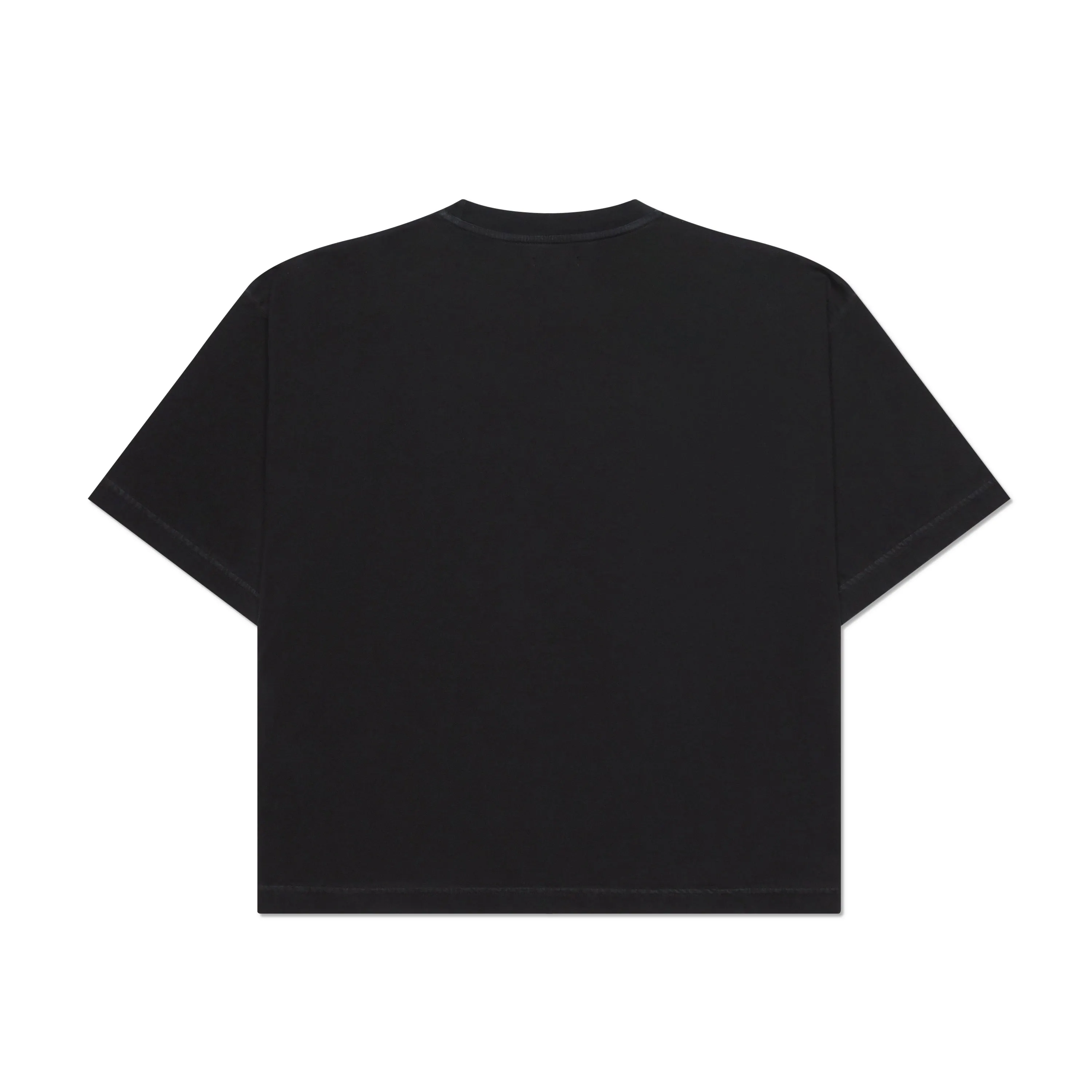 HANDWRITTEN EMBROIDERED T-SHIRT WASHED BLACK