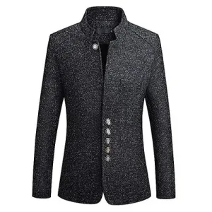 HCXY  Blazer Men 2021 spring New Chinese style  Business Casual Stand Collar Male Blazer Slim Fit Mens Blazer Jacket  Size M-5XL