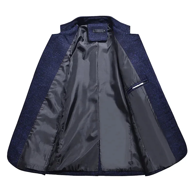 HCXY  Blazer Men 2021 spring New Chinese style  Business Casual Stand Collar Male Blazer Slim Fit Mens Blazer Jacket  Size M-5XL
