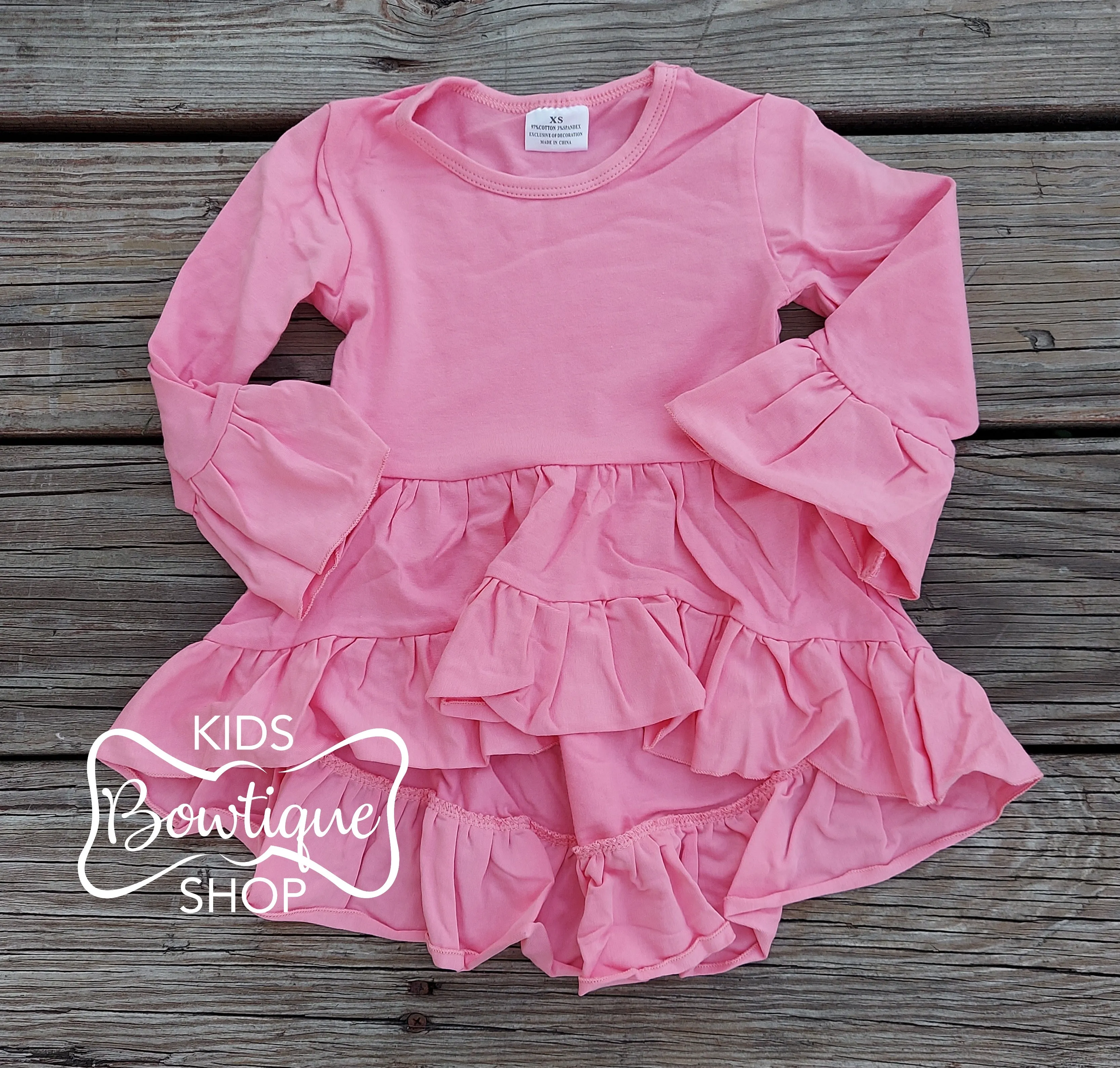 High Low Bubble Gum Pink Cotton Tunic