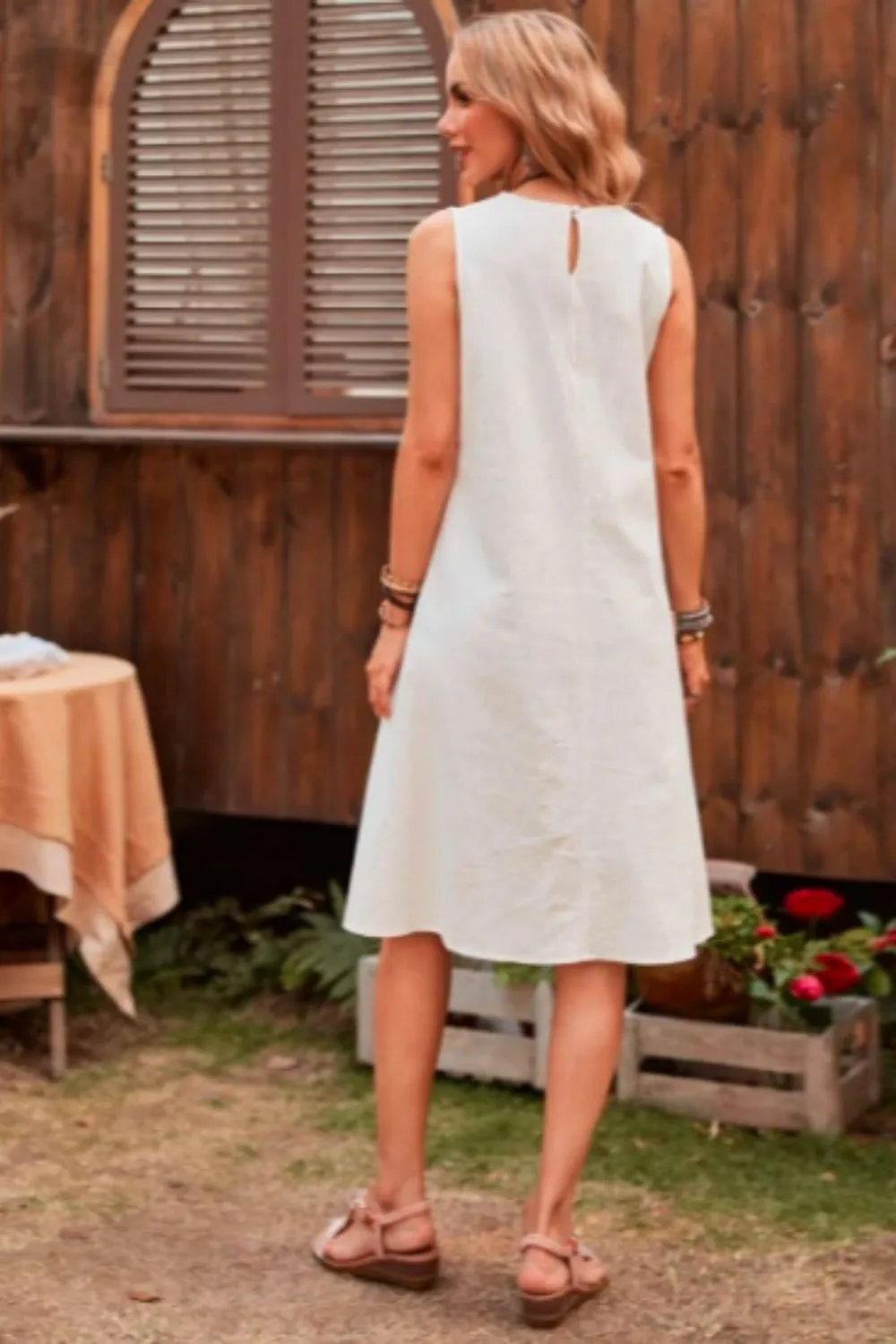 High Low Tunic Dress White