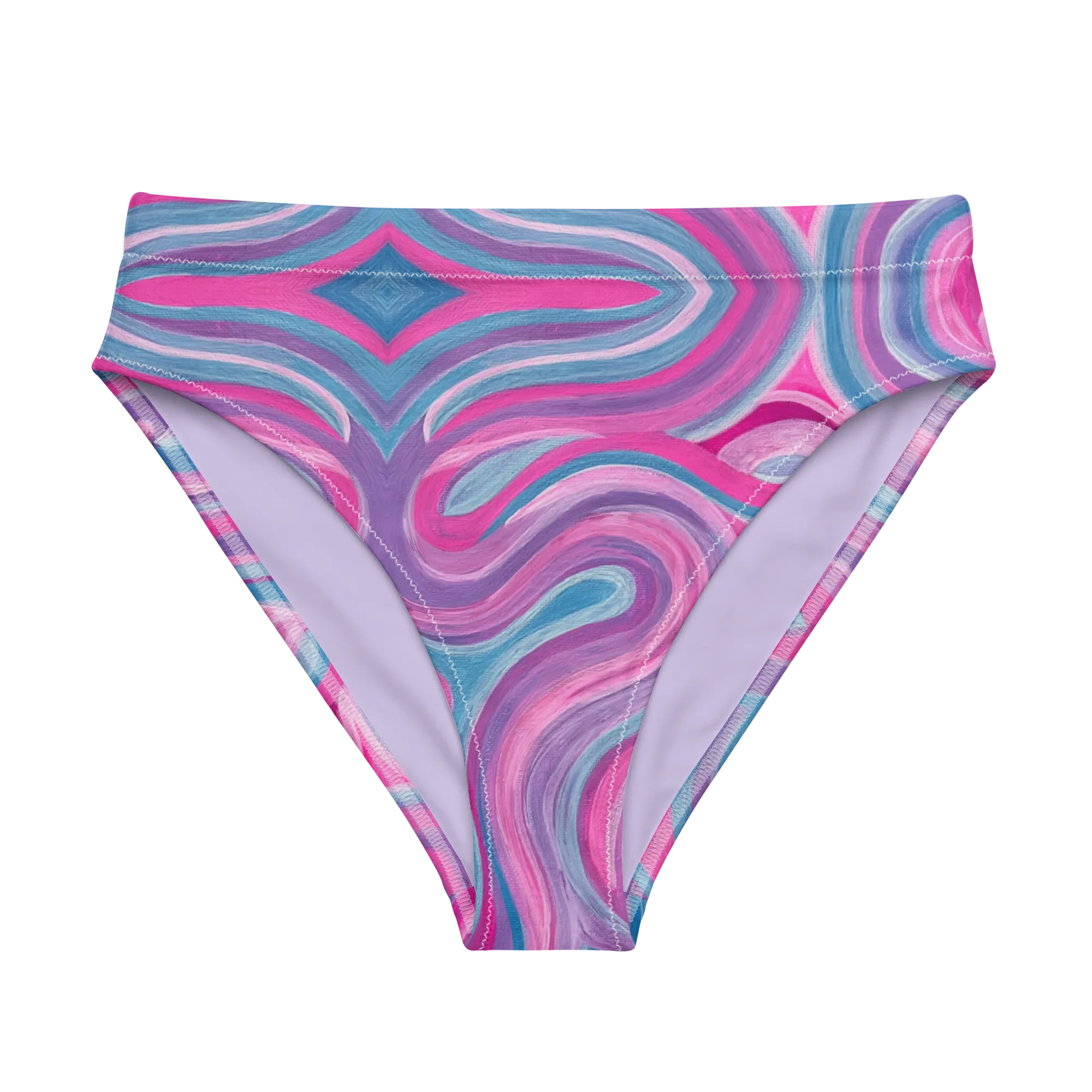High-Waisted Bikini Bottom- "Mystical" Design