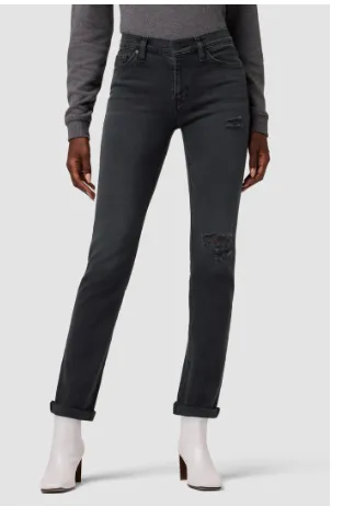Hudson Nico Mid-Rise Straight Ankle with Roll