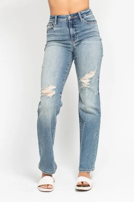 Idabel High Rise Dad Straight Denim