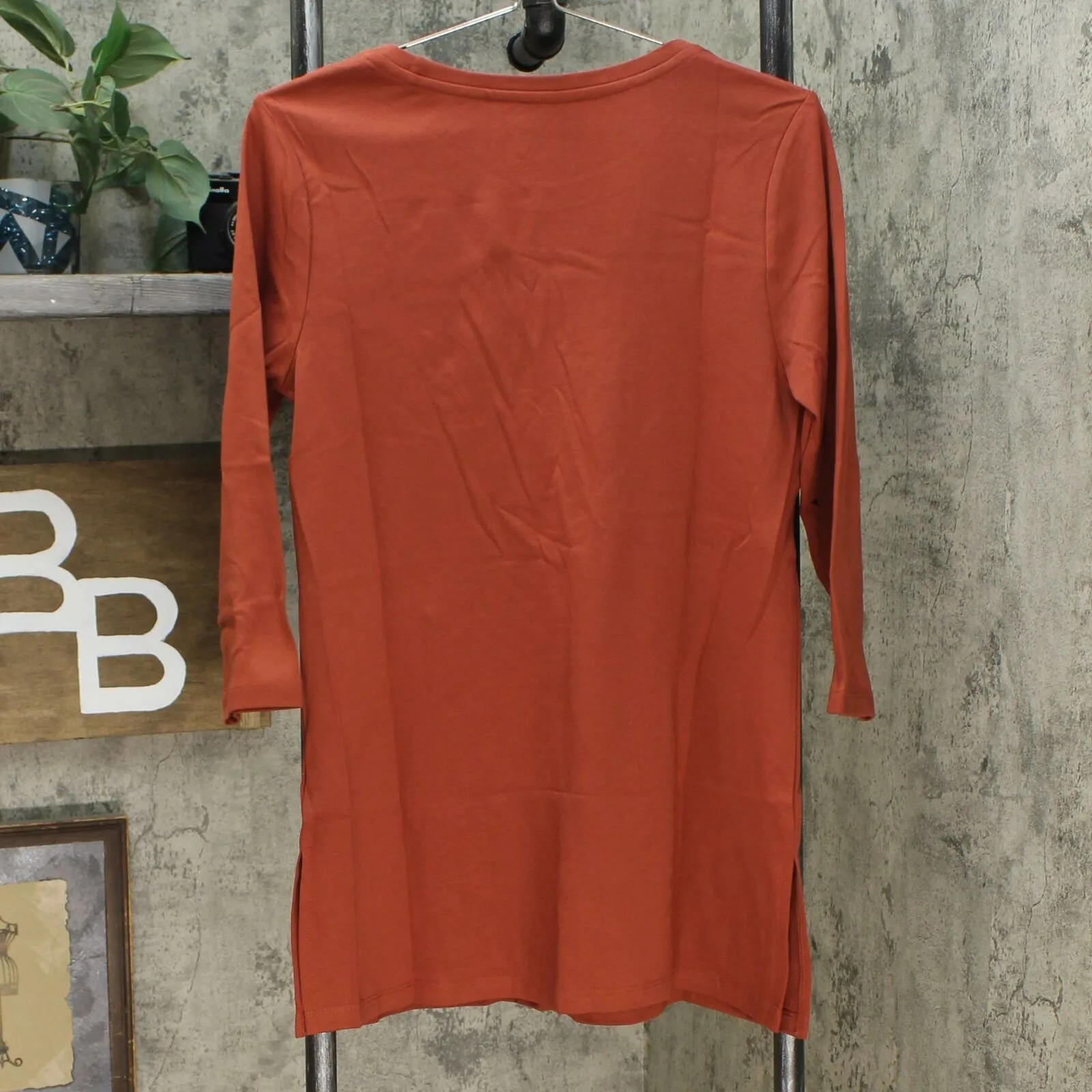 Isaac Mizrahi Live! Women's Essentials Pima Cotton Tunic Top with Long Side Slits