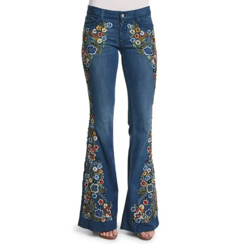 Isola Embroidered Bell Bottoms