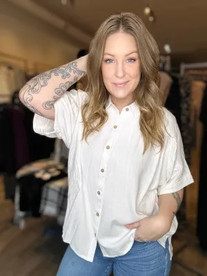 Ivory Button Down Top