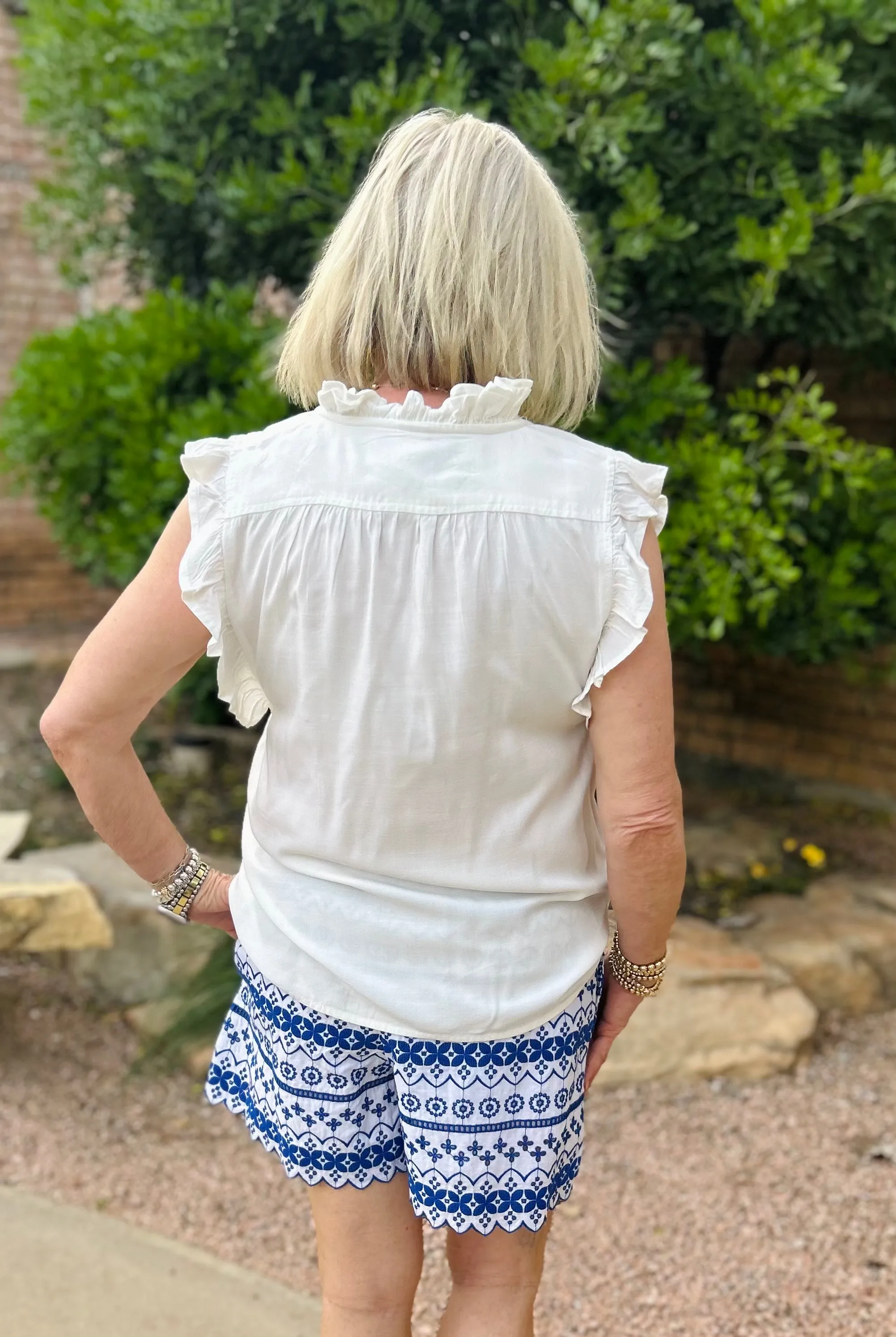 Ivy Jane Blue Eyelet Short