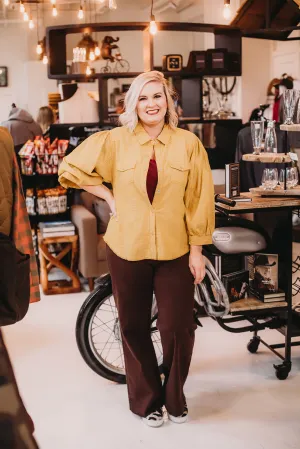 Ivy Jane Denim Snap Shirt- Gold