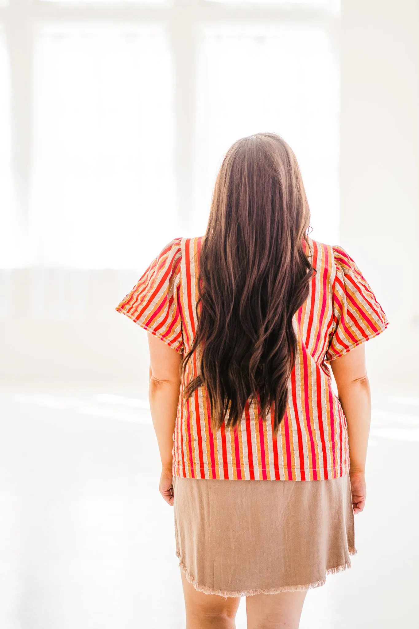 Ivy Jane Stripe and Flutter Top