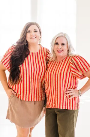 Ivy Jane Stripe and Flutter Top