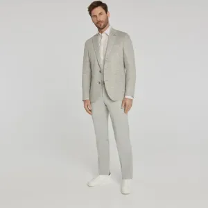 Jack Victor Hampton Knit Linen Blazer in Tan Melange