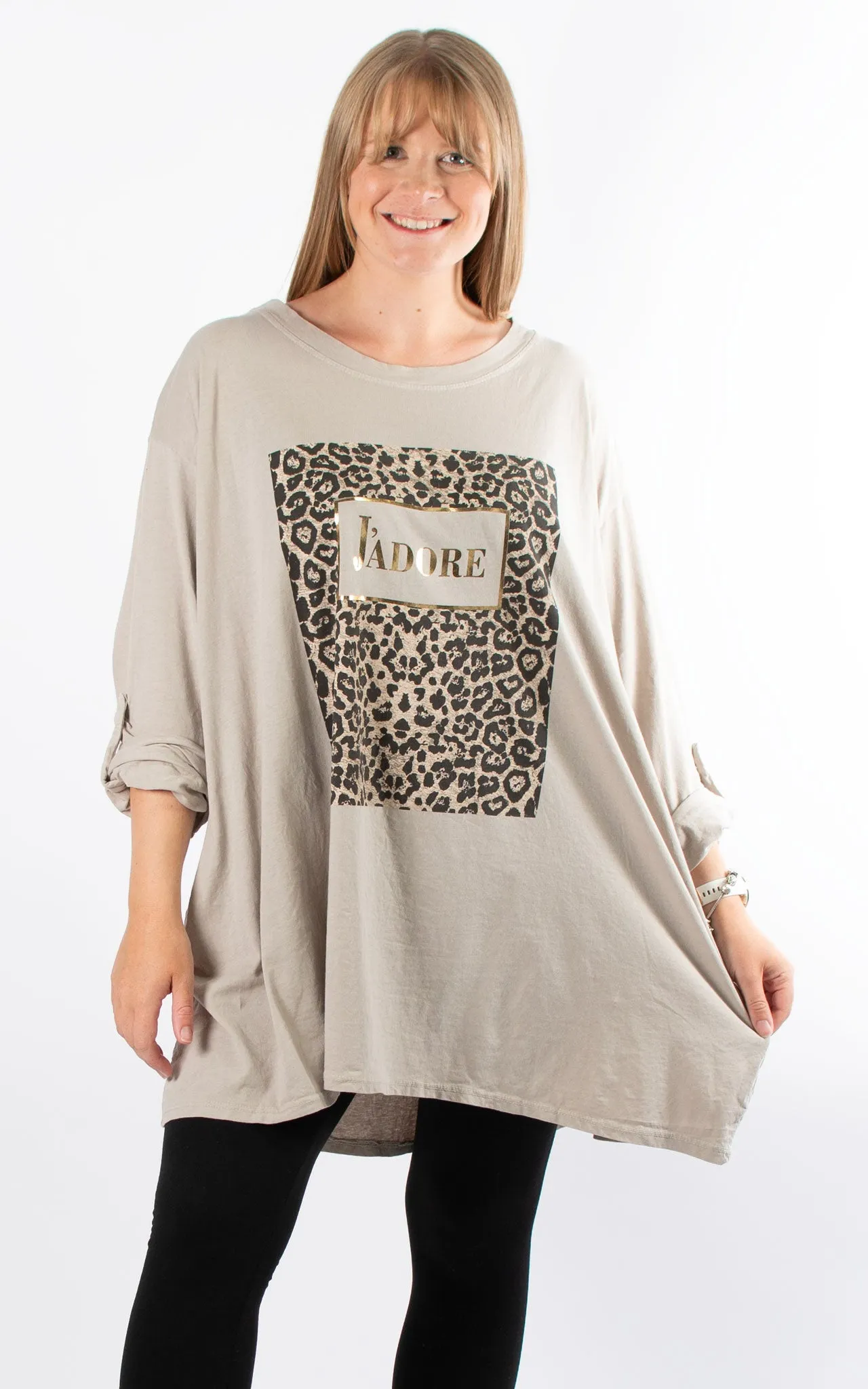 J'Adore Leopard Print T | Taupe