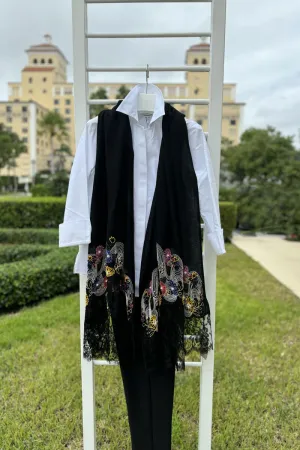 Janavi Hand Embroidered Floral Road Shawl