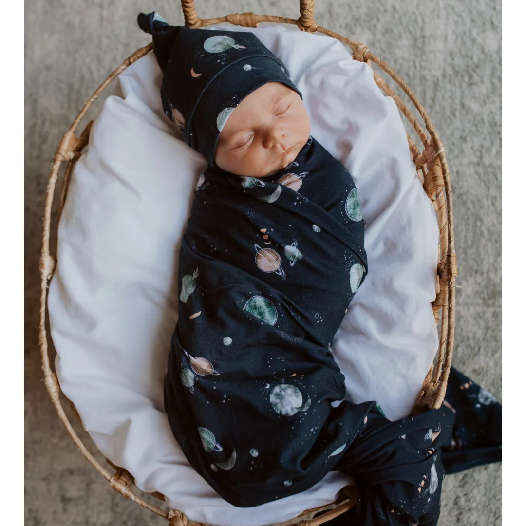 Jersey Wrap   Beanie Set - Milky Way