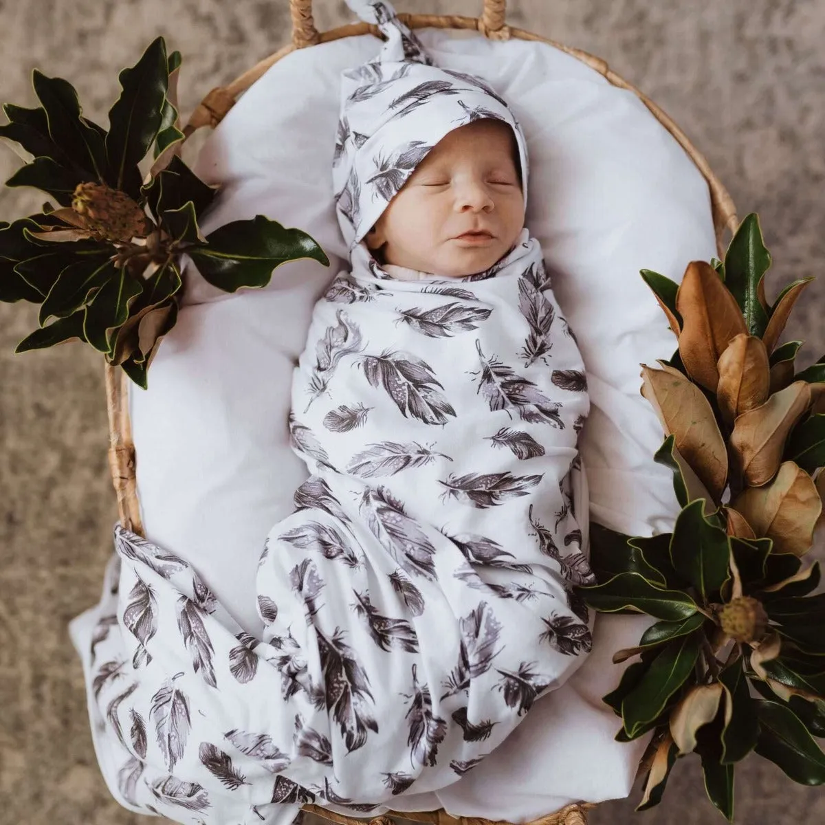 Jersey Wrap   Beanie Set - Quill