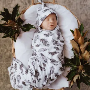 Jersey Wrap   Beanie Set - Quill