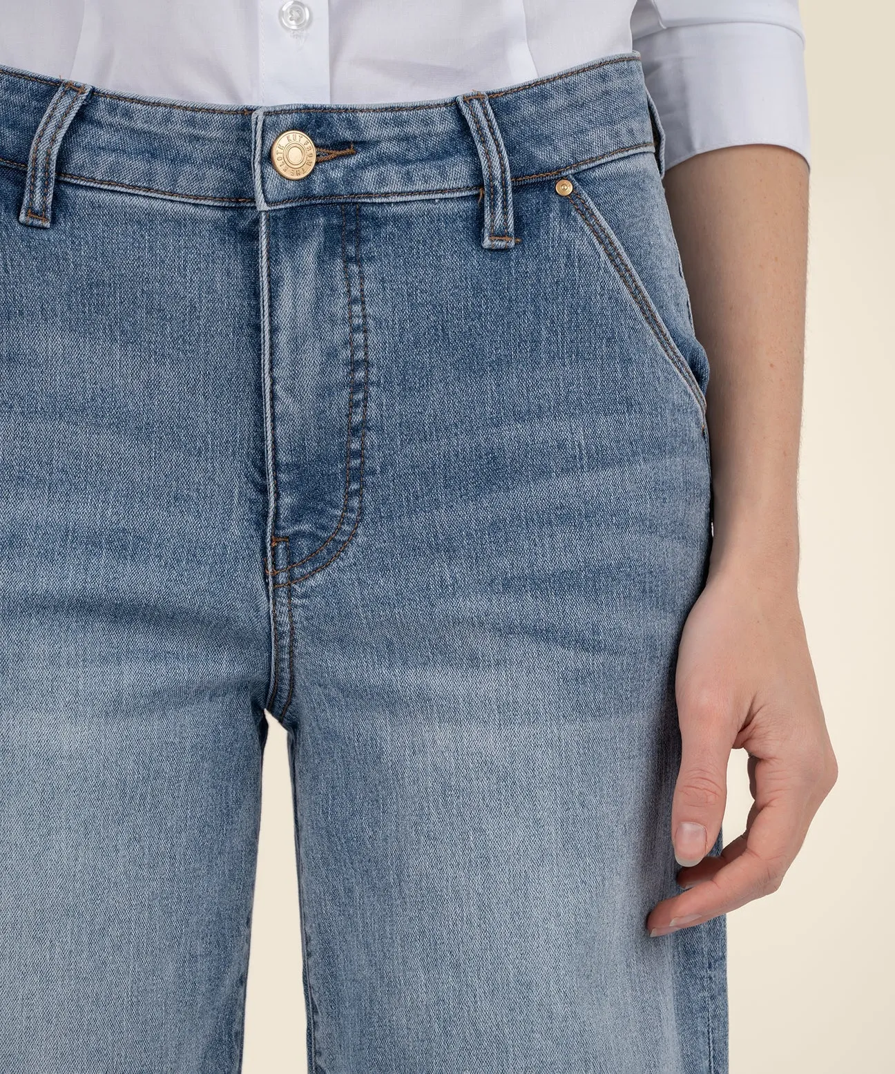 Jodi High Rise Vital Fab Ab Wide Leg Jean