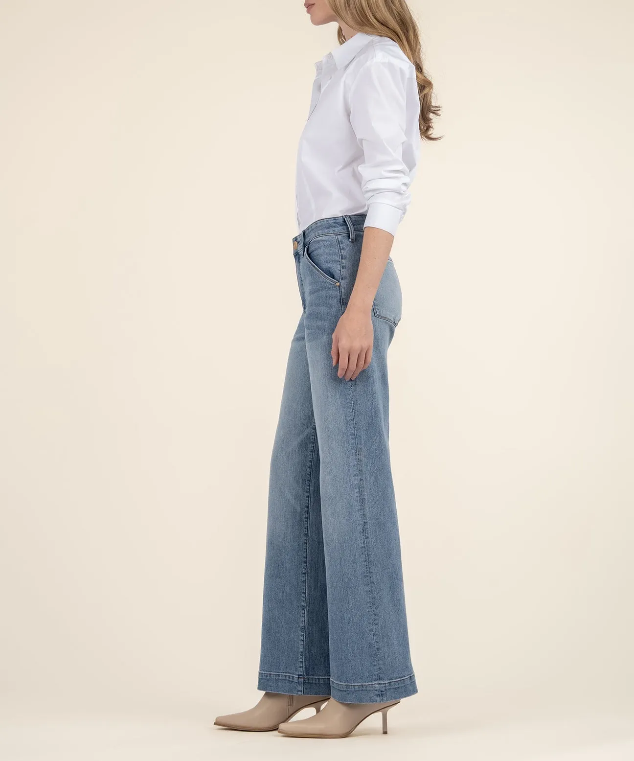 Jodi High Rise Vital Fab Ab Wide Leg Jean