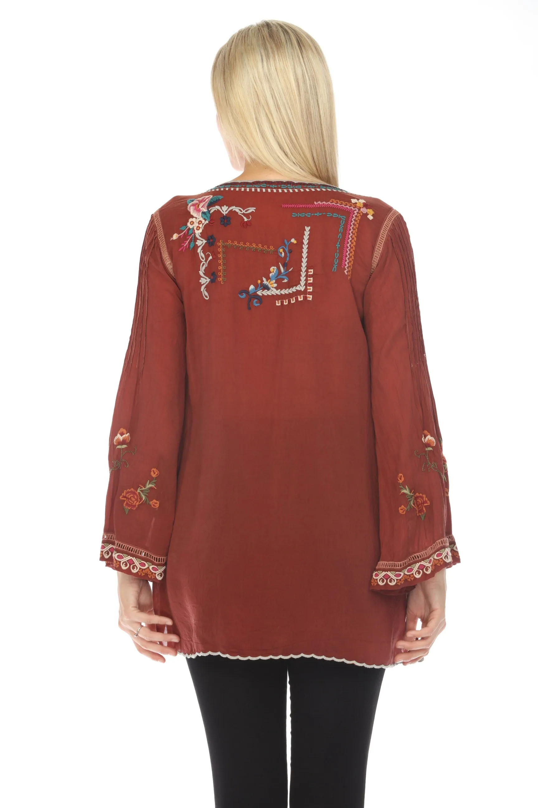 Johnny Was Iver Embroidered Tunic Top C28223 *