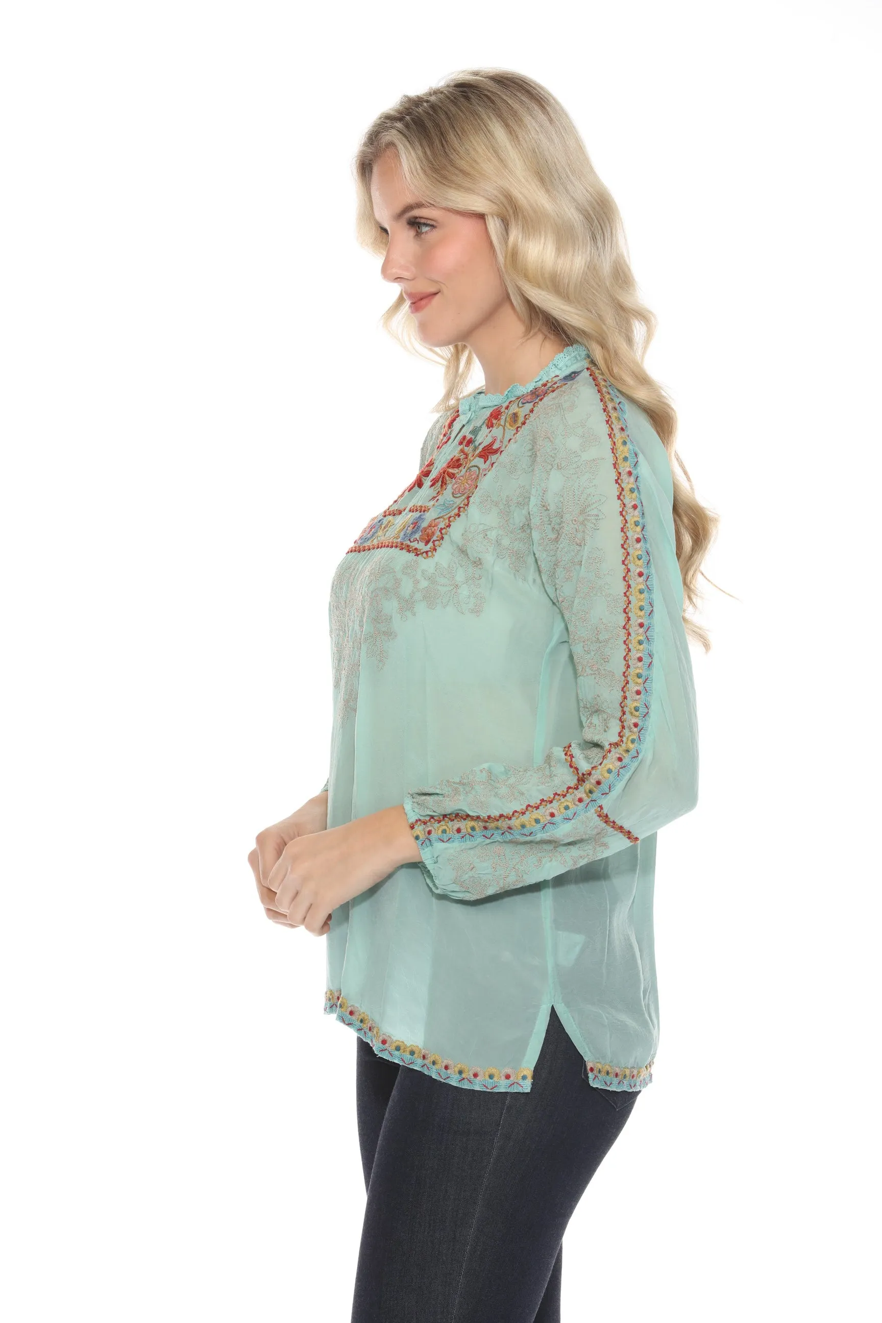 Johnny Was Mariane Embroidered Blouse C18523 *