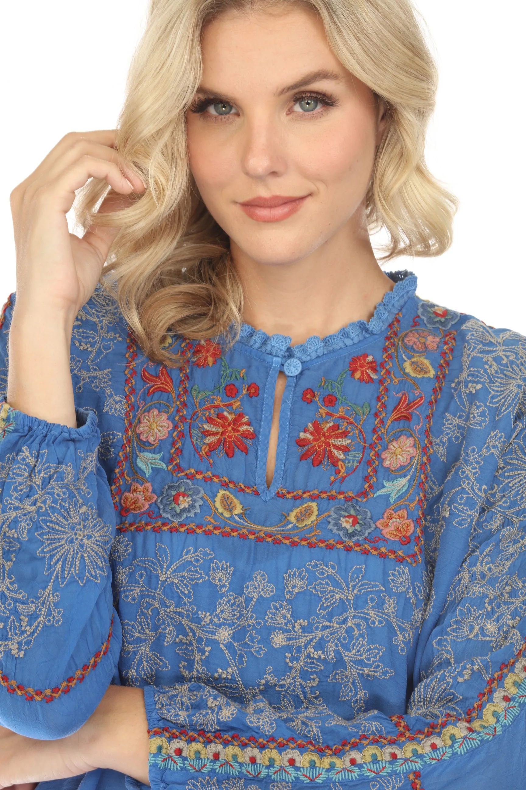 Johnny Was Mariane Embroidered Blouse C18523 *