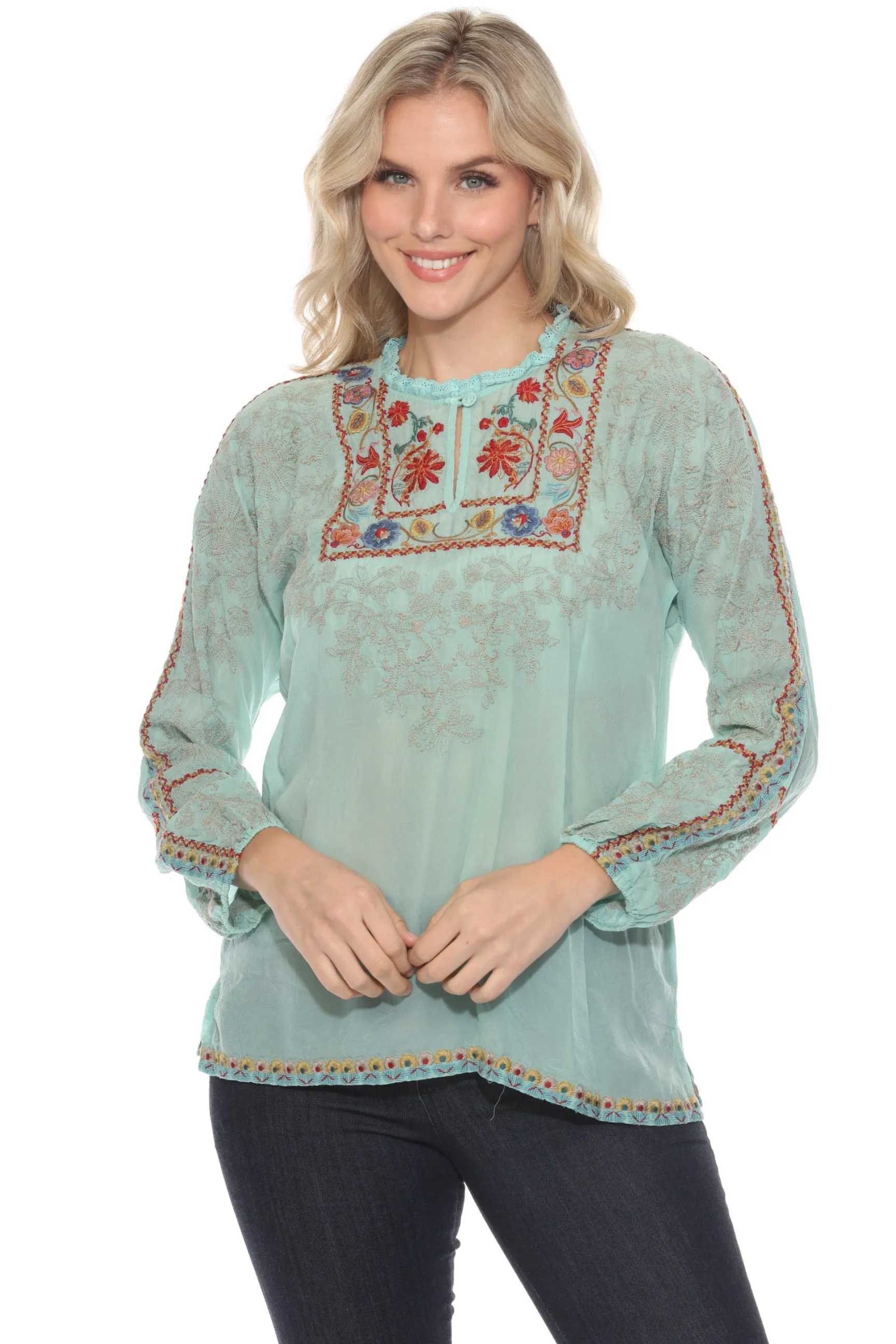 Johnny Was Mariane Embroidered Blouse C18523 *