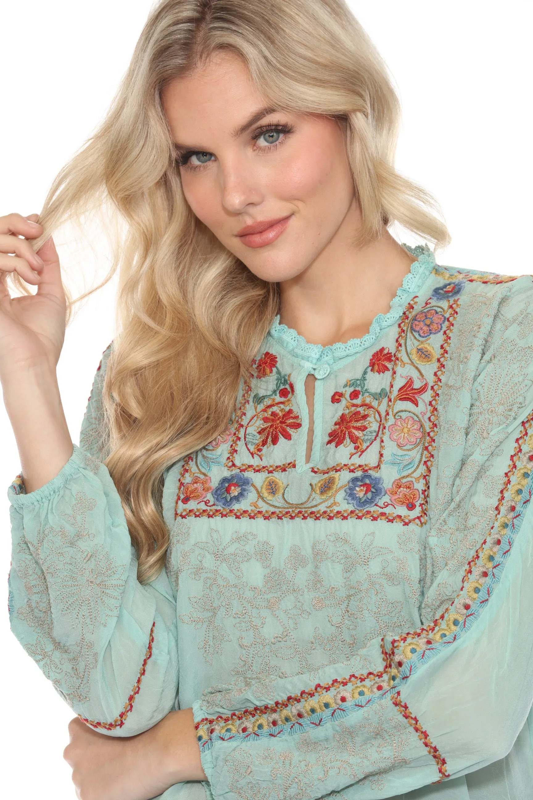 Johnny Was Mariane Embroidered Blouse C18523 *