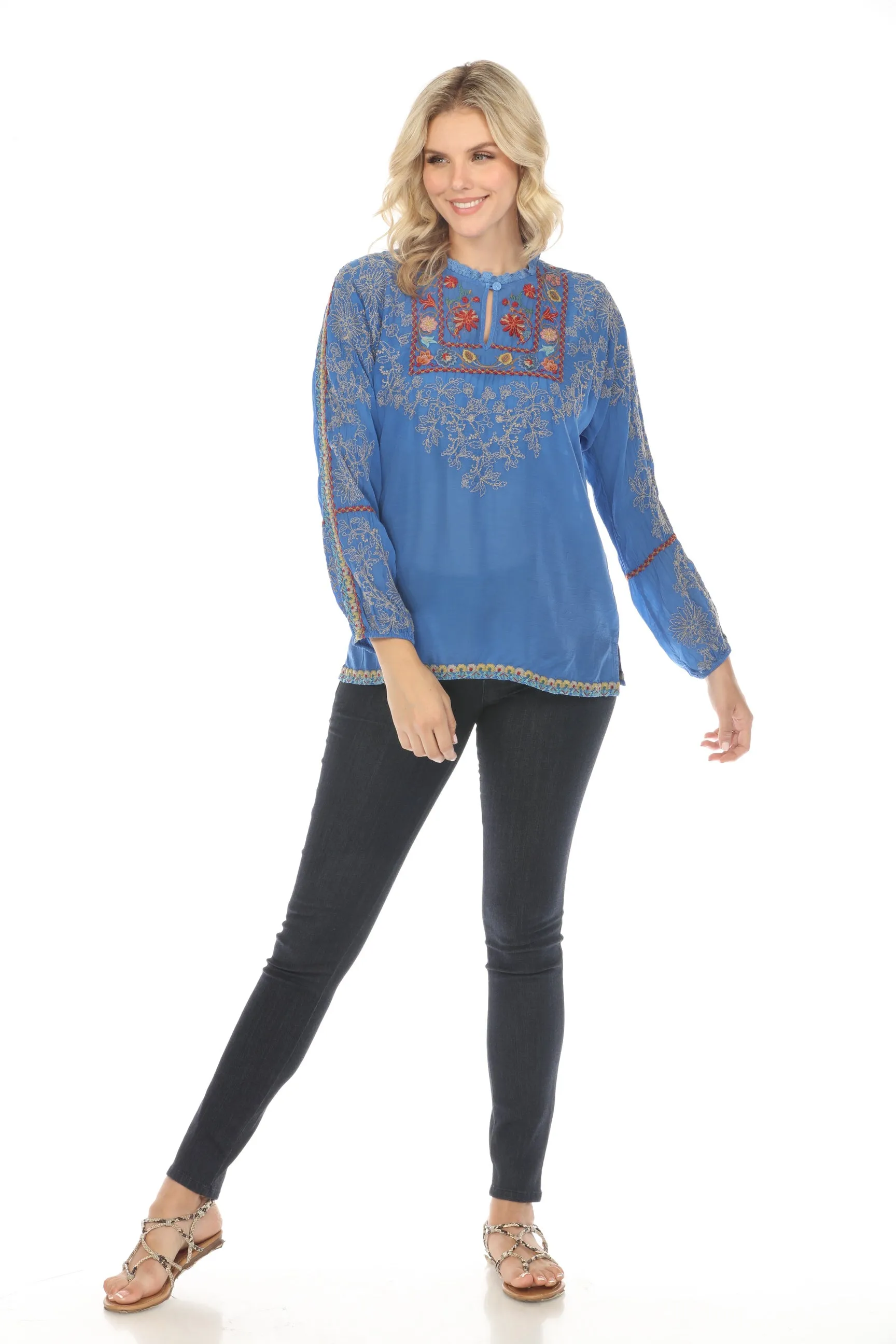 Johnny Was Mariane Embroidered Blouse C18523 *
