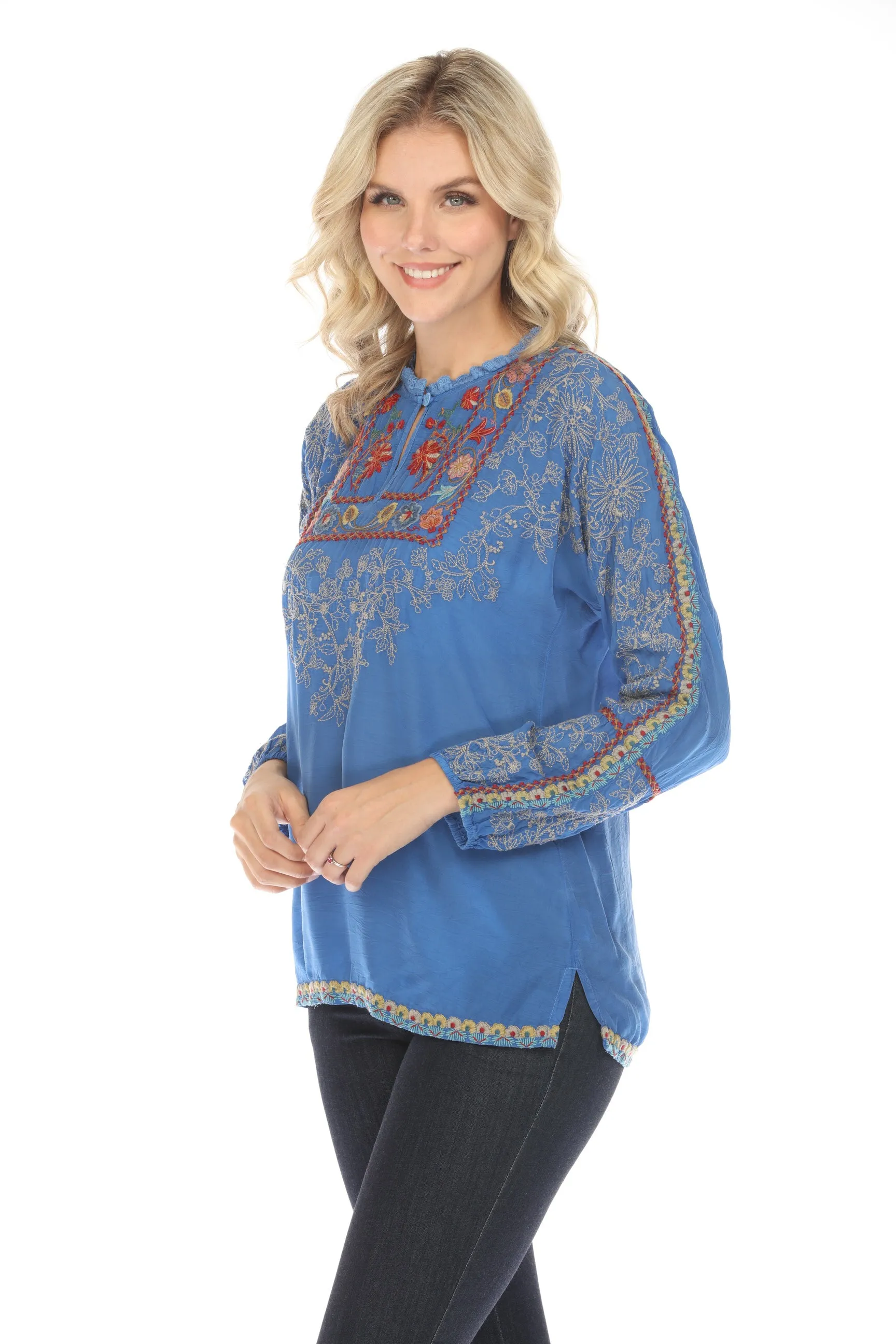 Johnny Was Mariane Embroidered Blouse C18523 *