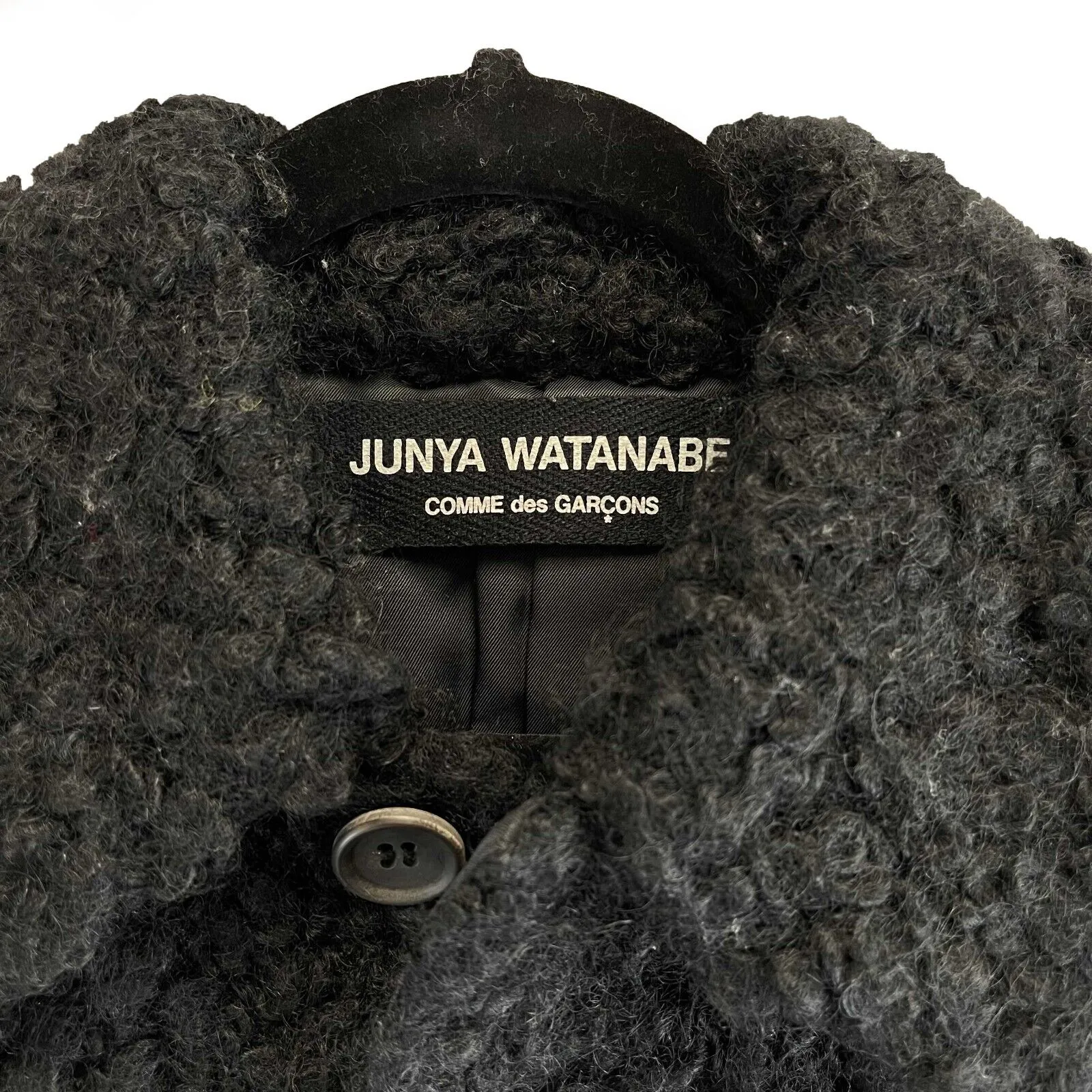 Junya Watanabe Pristine 2003 Black Boucle Wool Tweed Jacket Small