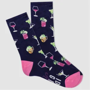 K.Bell Women's Don't Give A Sip Crew Socks
